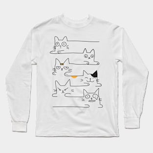 Cat Doodles Long Sleeve T-Shirt